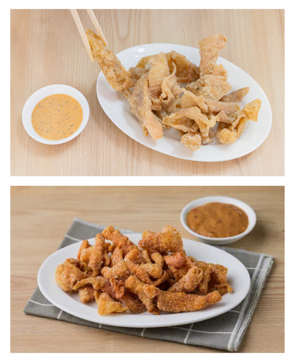 Crispy Chicken Skin with Spicy Balacan Mayonnaise