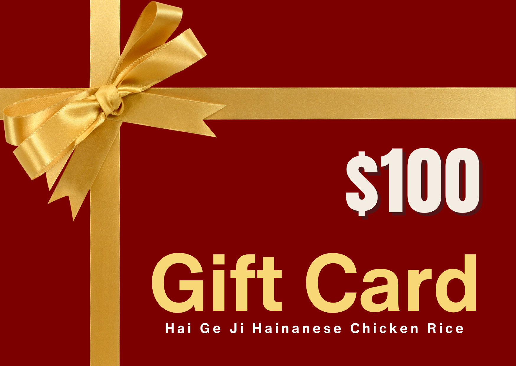 Hai Ge Ji Gift Voucher (Use code “giftcard” for 20% off)