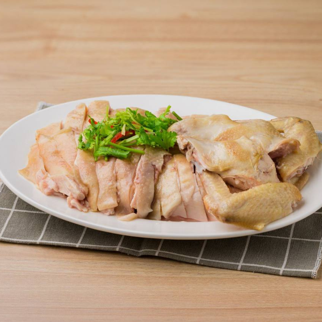steamed chicken (whole bird)