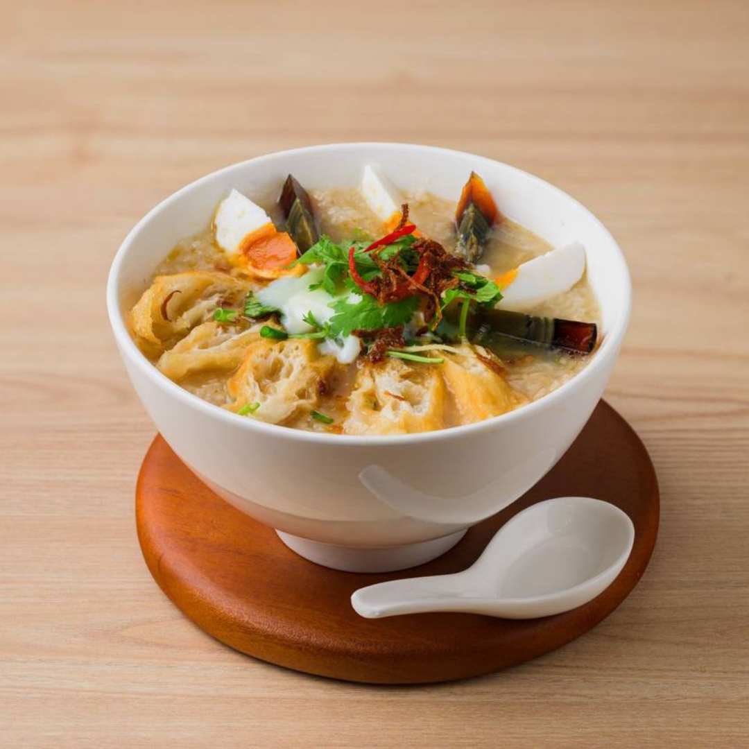 Shredded Chicken Congee Trilogy Eggs