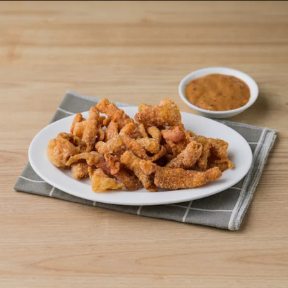 Crispy Chicken Skin with Spicy Belacan Mayonnaise