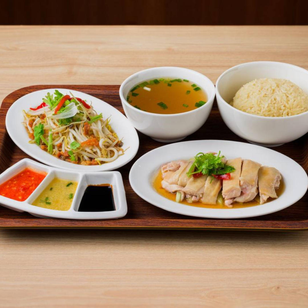 hgj single set (steamed thigh) with vegetables