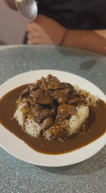 HGJ Giblets on Rice with Brown Gravy
