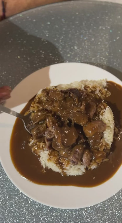 HGJ Giblets on Rice with Brown Gravy